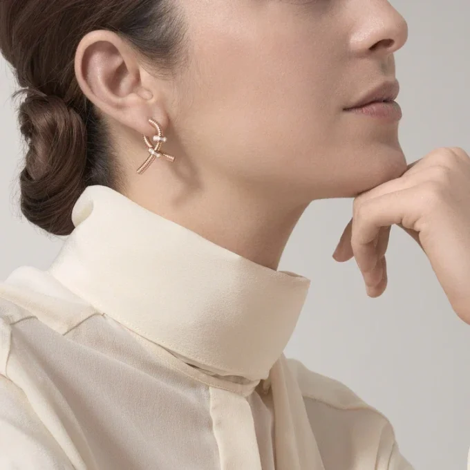 Ecrou de Cartier Linker Ohrring – Roségold, Diamanten – Cartier