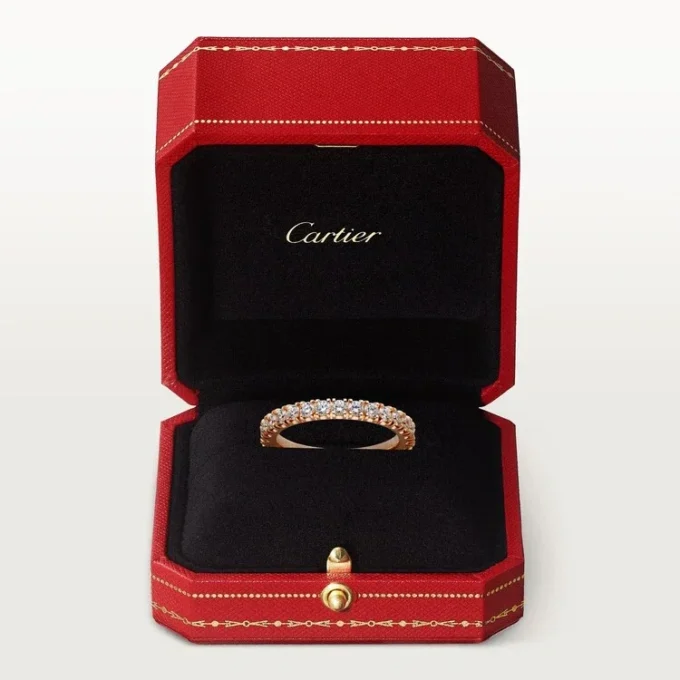 Etincelle de Cartier Ehering, 2,6 mm breit, pavé-besetzt