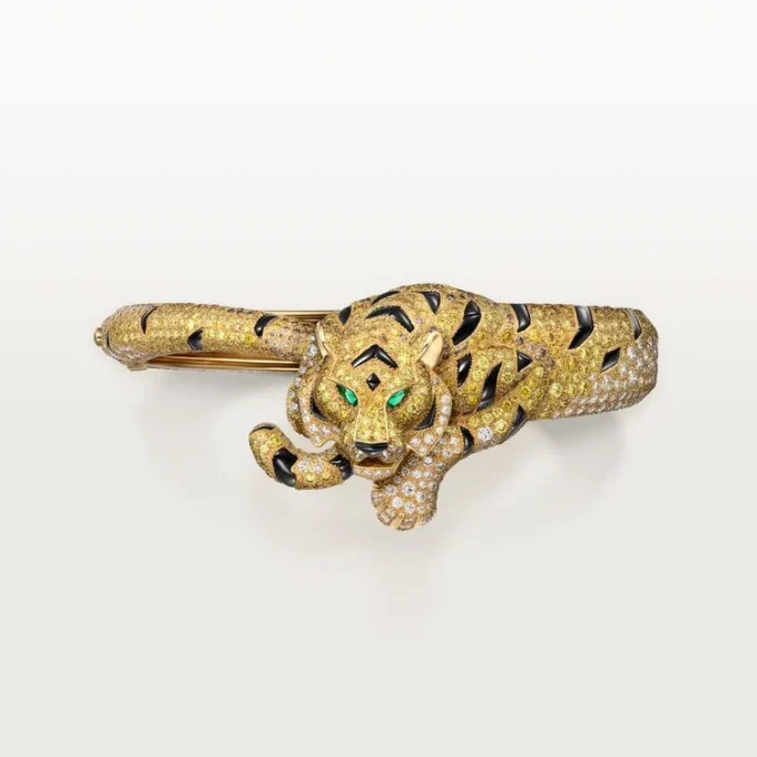 Faune Et Flore Cartier Armband, gelbe, orangefarbene und braune Diamanten, pavé-gefasst