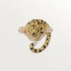 Faune Et Flore Cartier Brosche, gelbe, orangefarbene und braune Diamanten, pavé-gefasst