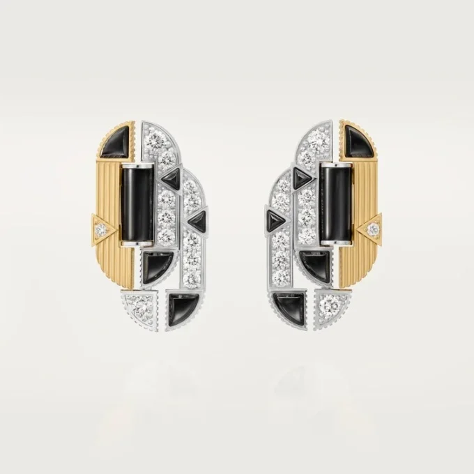 Geometrie & Contrastes Ohrringe, Onyx, Pavé