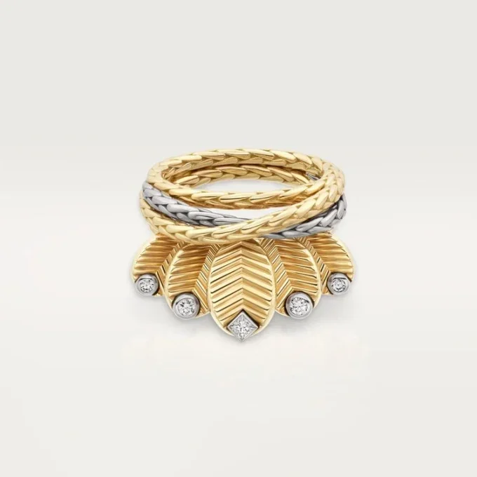 Grain De Cafe Ring, Diamanten