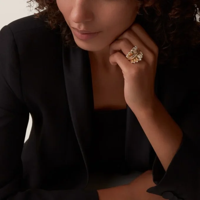 Grain De Cafe Ring, Diamanten