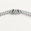 Halskette „Geometrie & Contrastes“, Chrysopras, Pavé