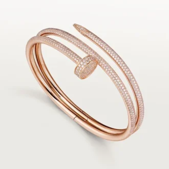 Juste un Clou Armband, doppelt, halb pavé-besetzt