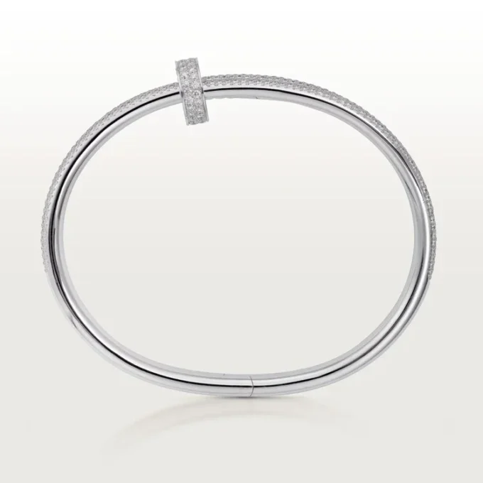 Juste un Clou Armband, doppelt, halb pavé-besetzt