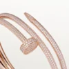 Juste un Clou Armband, doppelt, halb pavé-besetzt