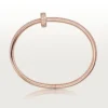 Juste un Clou Armband, doppelt, halb pavé-besetzt