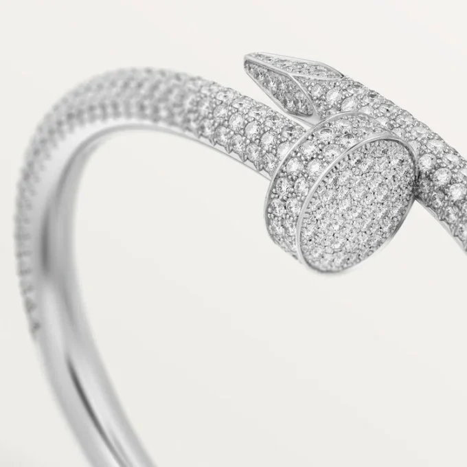 Juste un Clou Armband, großes Modell, halb pavé-besetzt