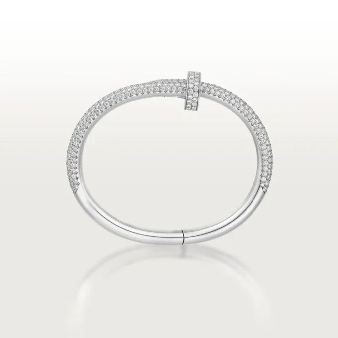 Juste un Clou Armband, großes Modell, halb pavé-besetzt