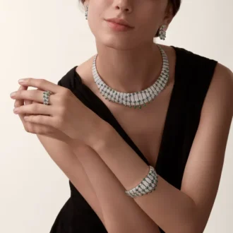 Armband „Le Voyage Recommence“, Smaragd, Pavé