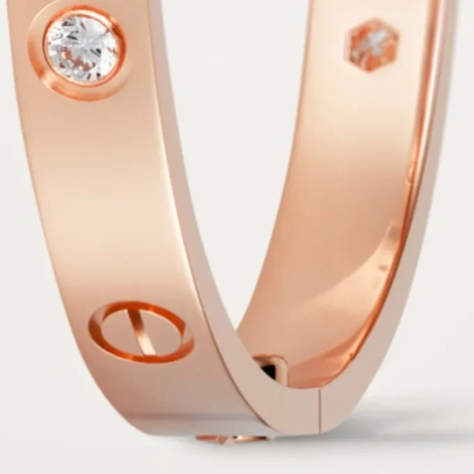 Liebesarmband, klassisches Modell, 4 Diamanten