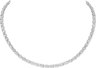 Lignes Essentielles Halskette, Diamanten im Ovalschliff