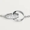 Love-Armband, an Kette, halb gepavé