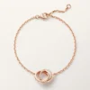 Love-Armband, an Kette, halb gepavé
