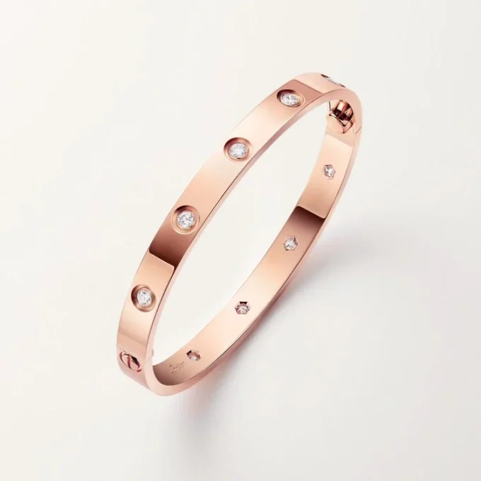 Love-Armband, klassisches Modell, 10 Diamanten