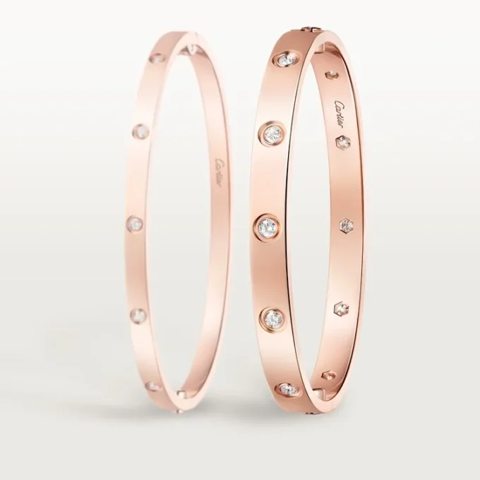 Love-Armband, klassisches Modell, 10 Diamanten