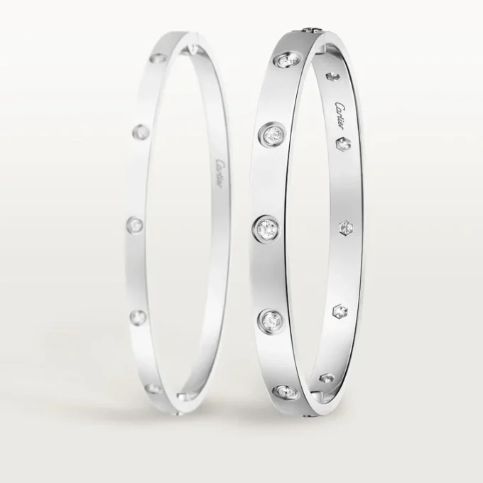 Love-Armband, klassisches Modell, 10 Diamanten