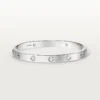Love-Armband, klassisches Modell, gebürstet, 4 Diamanten