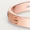 Love-Armband, klassisches Modell, gebürstet, 4 Diamanten