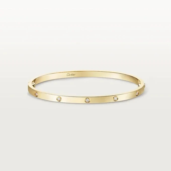 Love-Armband, kleines Modell, 10 Diamanten