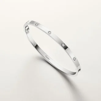 Love-Armband, kleines Modell, 10 Diamanten