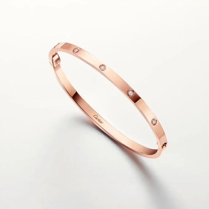 Love-Armband, kleines Modell, 10 Diamanten