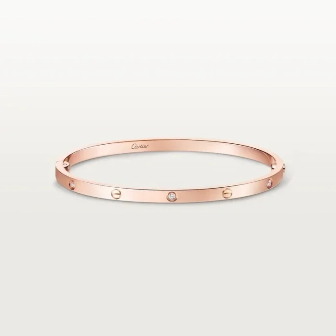 Love-Armband, kleines Modell, 6 Diamanten