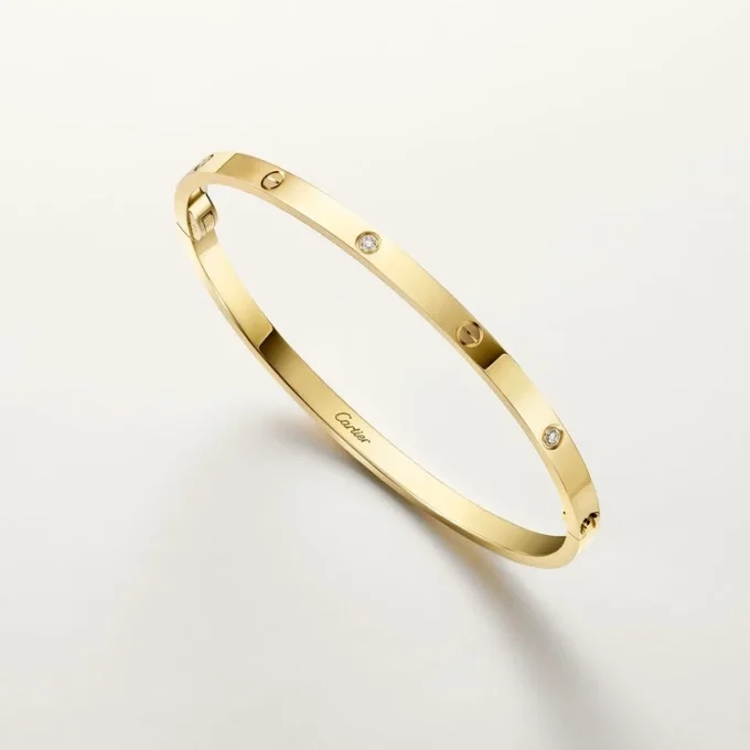 Love-Armband, kleines Modell, 6 Diamanten
