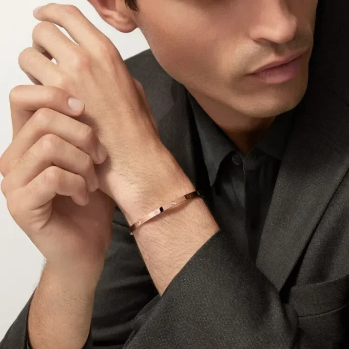Love-Armband, kleines Modell, 6 Diamanten