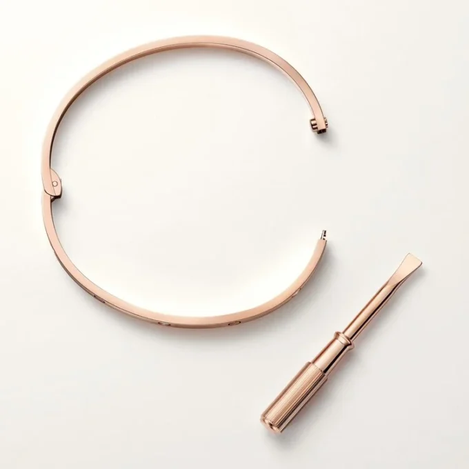 Love-Armband, kleines Modell, 6 Diamanten
