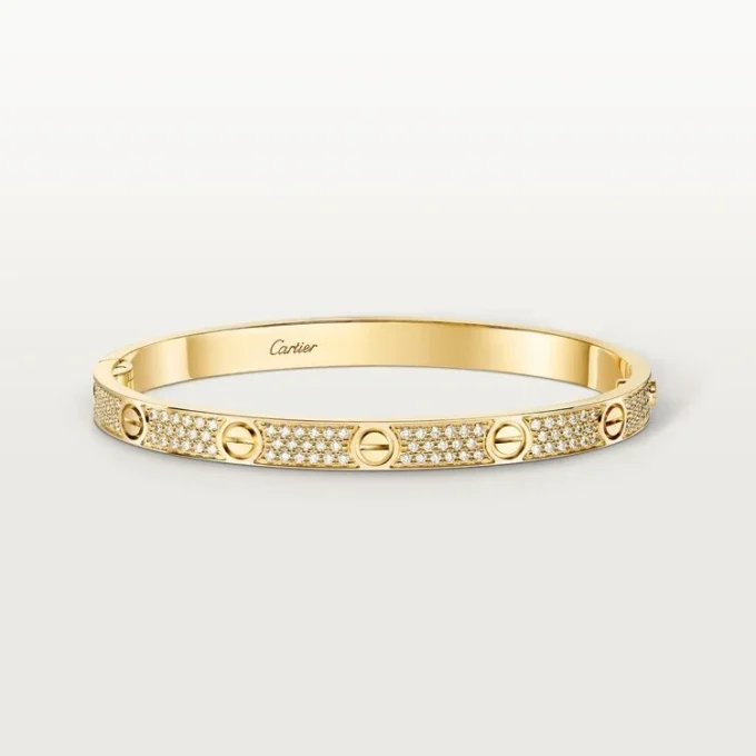 Love-Armband, mittleres Modell, mit Pavé-Fassung