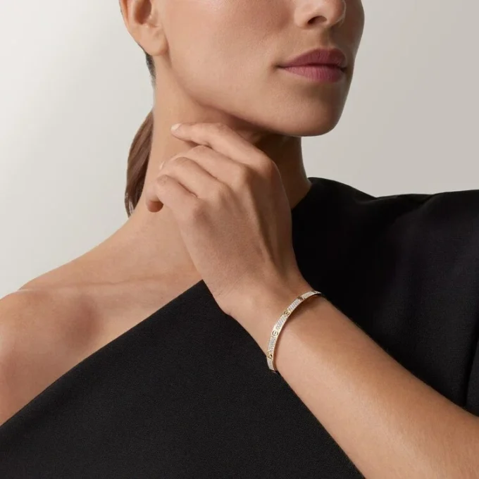 Love-Armband, mittleres Modell, mit Pavé-Fassung
