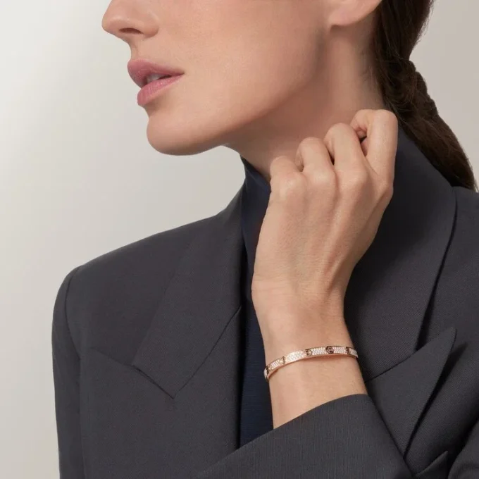 Love-Armband, mittleres Modell, mit Pavé-Fassung