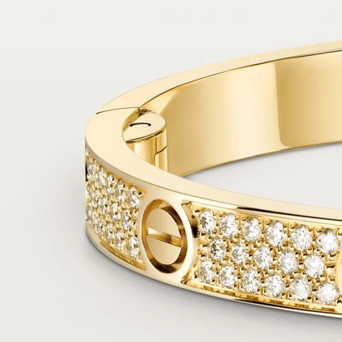 Love-Armband, mittleres Modell, mit Pavé-Fassung
