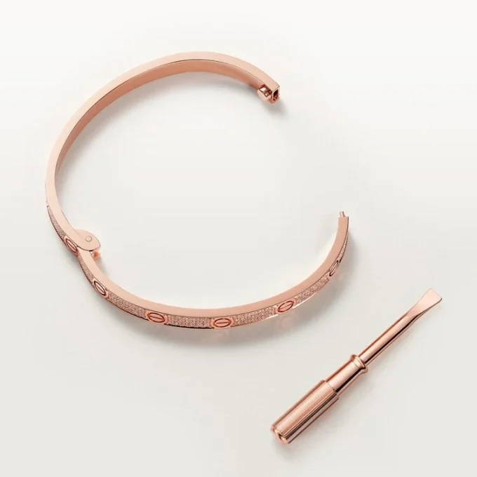 Love-Armband, mittleres Modell, mit Pavé-Fassung