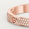 Love-Armband, mittleres Modell, mit Pavé-Fassung
