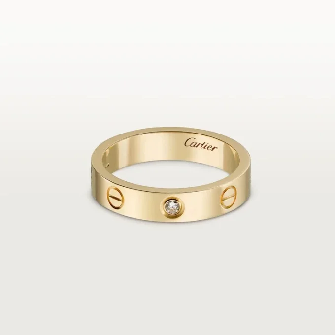 Love-Ehering, 1 Diamant – Gelbgold, Diamant – Cartier