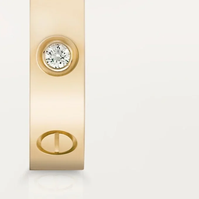 Love-Ehering, 1 Diamant – Gelbgold, Diamant – Cartier