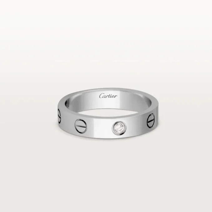 Love-Ehering, 1 Diamant – Weißgold, Diamant – Cartier