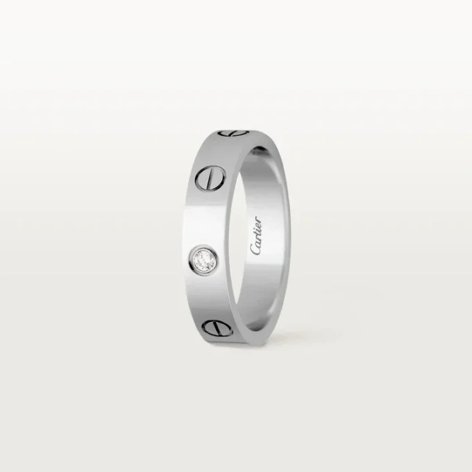 Love-Ehering, 1 Diamant – Weißgold, Diamant – Cartier