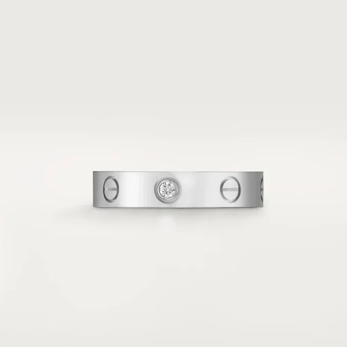 Love-Ehering, 1 Diamant – Weißgold, Diamant – Cartier