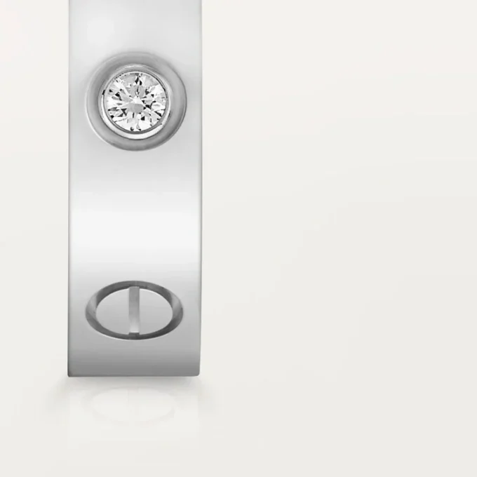 Love-Ehering, 1 Diamant – Weißgold, Diamant – Cartier