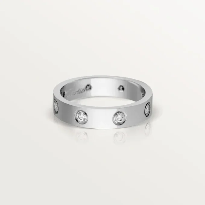 Love-Ehering, 8 Diamanten – Weißgold, Diamanten – Cartier