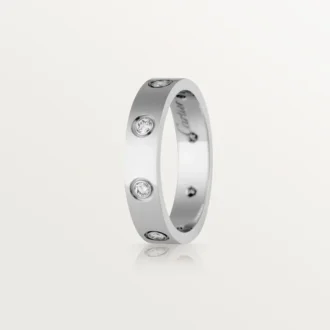 Love-Ehering, 8 Diamanten – Weißgold, Diamanten – Cartier