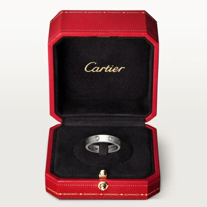 Love-Ehering, 8 Diamanten – Weißgold, Diamanten – Cartier