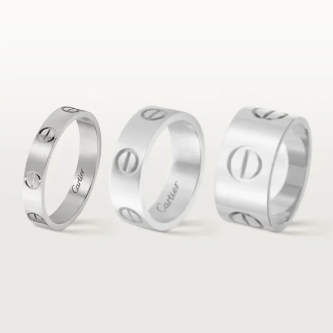 Love-Ehering – Weißgold – Cartier