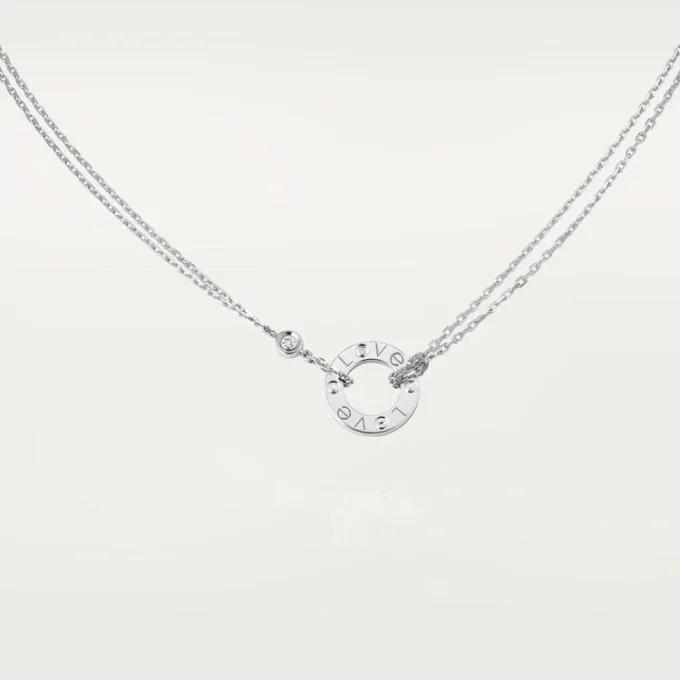 Love-Halskette, 2 Diamanten – Weißgold, Diamanten – Cartier