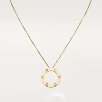 Love-Halskette, 3 Diamanten – Gelbgold, Diamanten – Cartier