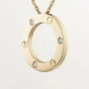 Love-Halskette, 3 Diamanten – Gelbgold, Diamanten – Cartier